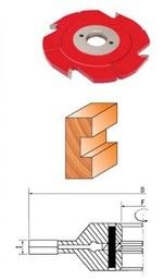 Red Painted TCT Carbide Shaper cụ cầm tay, rãnh cắt tại 45 # thép carbon