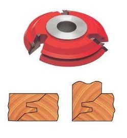 Red sơn 3 răng TCT 45 ° khóa mũ cắt ép với ngọn gió thổi cát thành